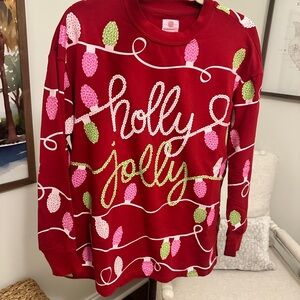 Marleylilly Holly Jolly Red Christmas Sweatshirt